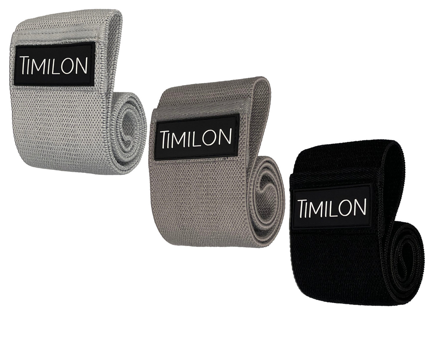 Timilon® - Weerstandsbanden - Lichtgrijs/Grijs/Zwart